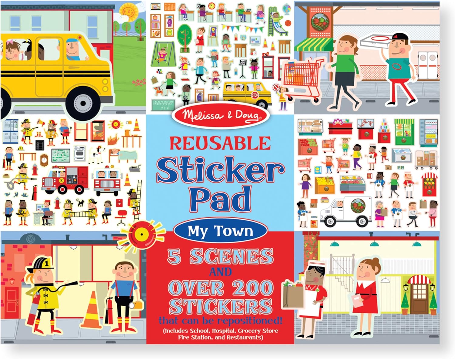 Melissa and Doug Reusable Sticker Pad - My Town - Premium for Kids in Qatar | Toysaro.com